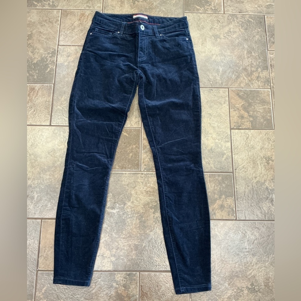 🥵 Tommy Hilfiger Dark Blue velvet Pants - Picture 1 of 6